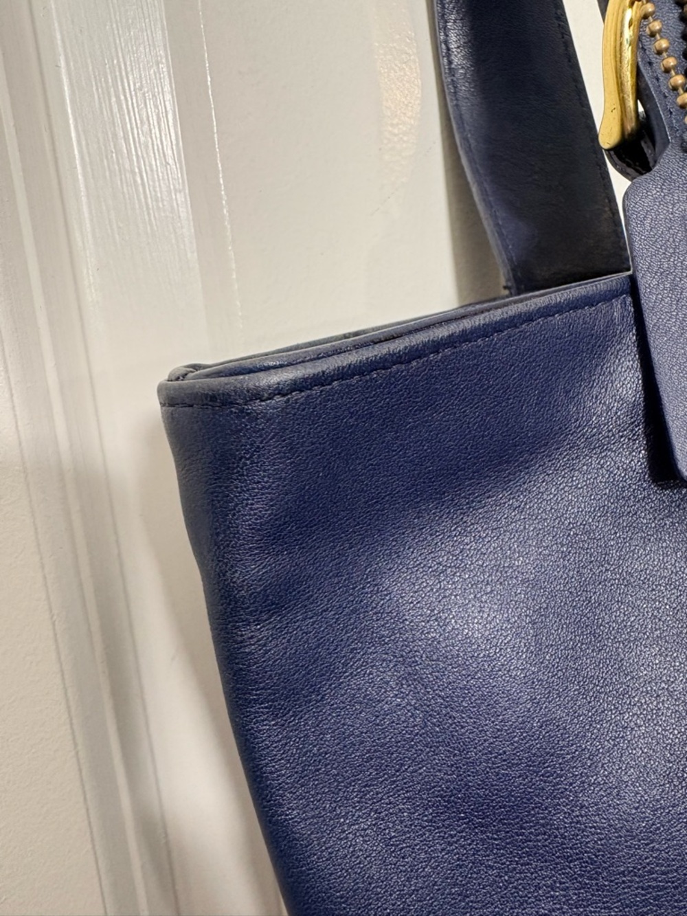 1997 Coach Waverly Satchel 4133 • Midnight Navy • USA Vintage - Picture 10 of 16